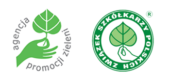 logo agencji promocji zieleni i związku szkółkarzy polskich